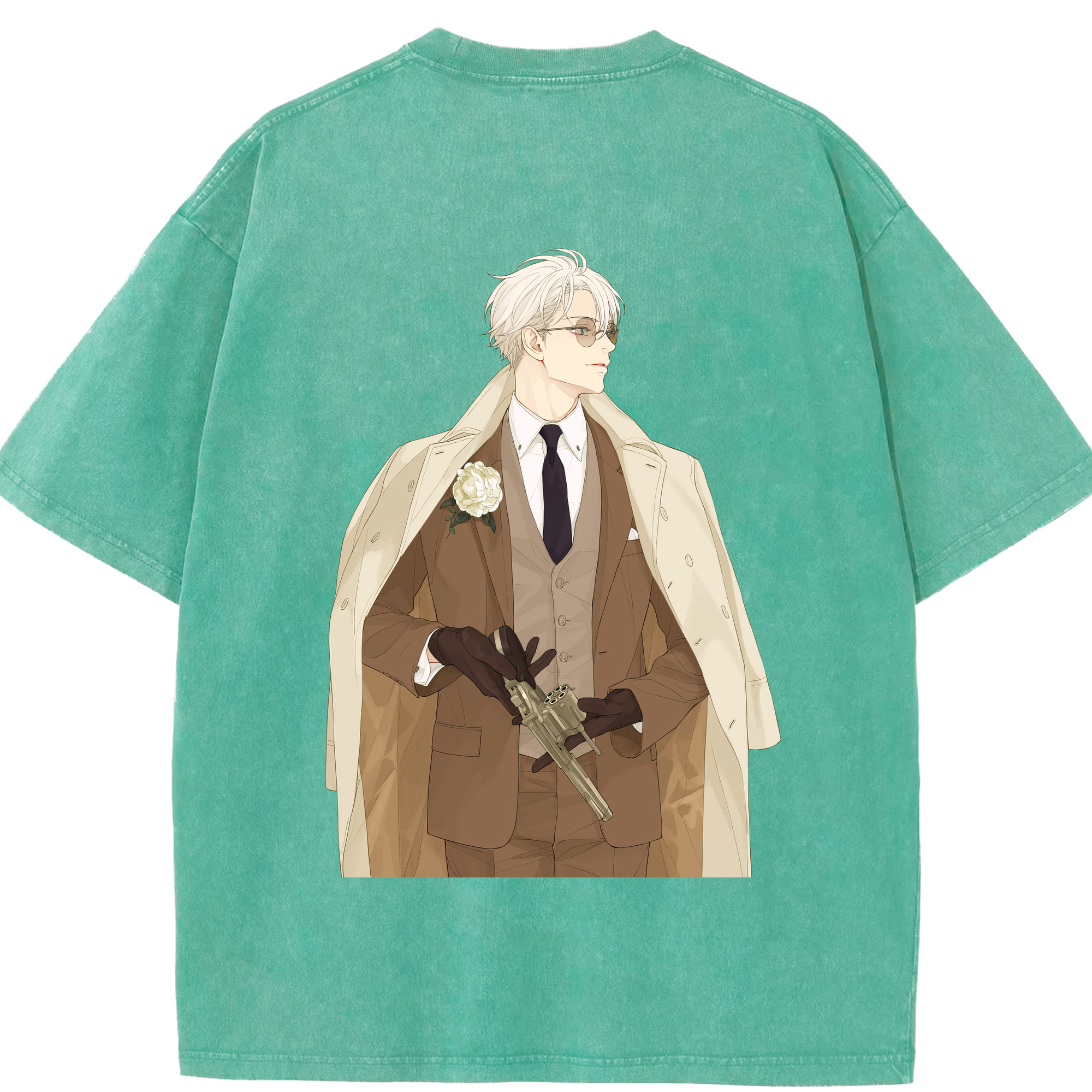 （画像用） 呪術廻戦 Jujutsu Kaisen 綿100% ヴィンテージ風 半袖Tシャツ（背面プリント）